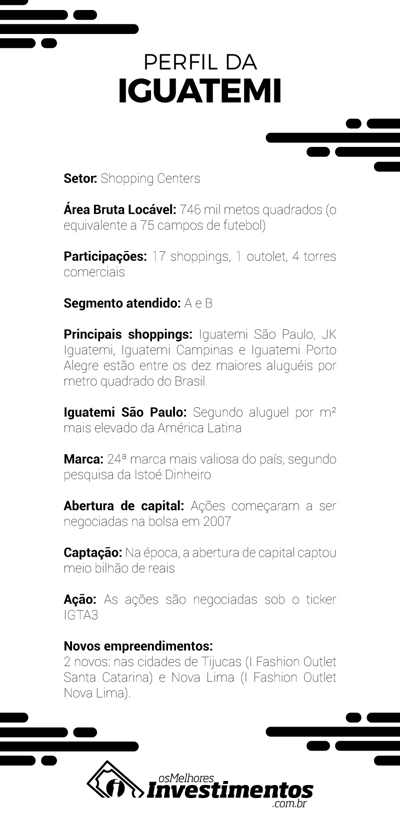 Os Melhores Investimentos - Ações da Iguatemi