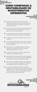 Infográfico - Como Investir Dinheiro - Os Melhores Investimentos