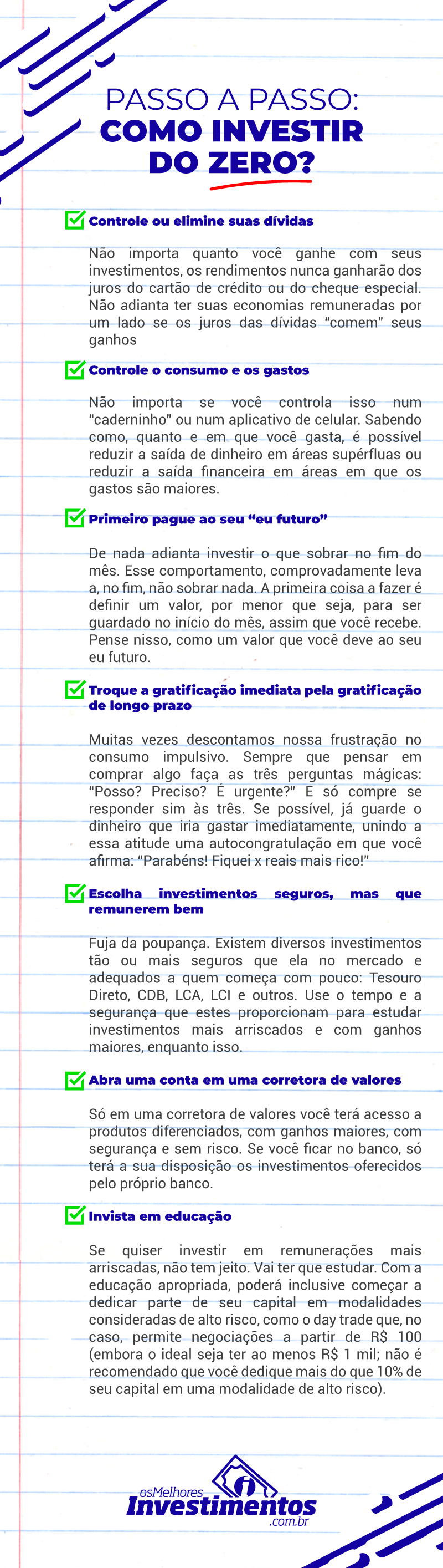 Infográfico - Como investir seu dinheiro