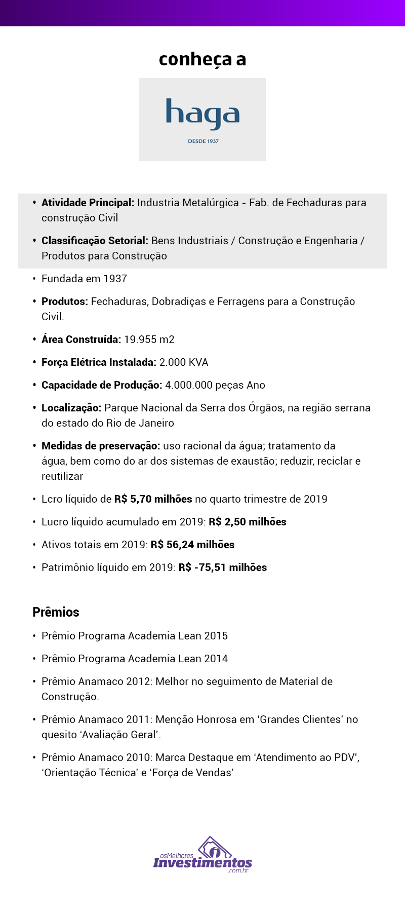Os Melhores Investimentos - Ações da Haga